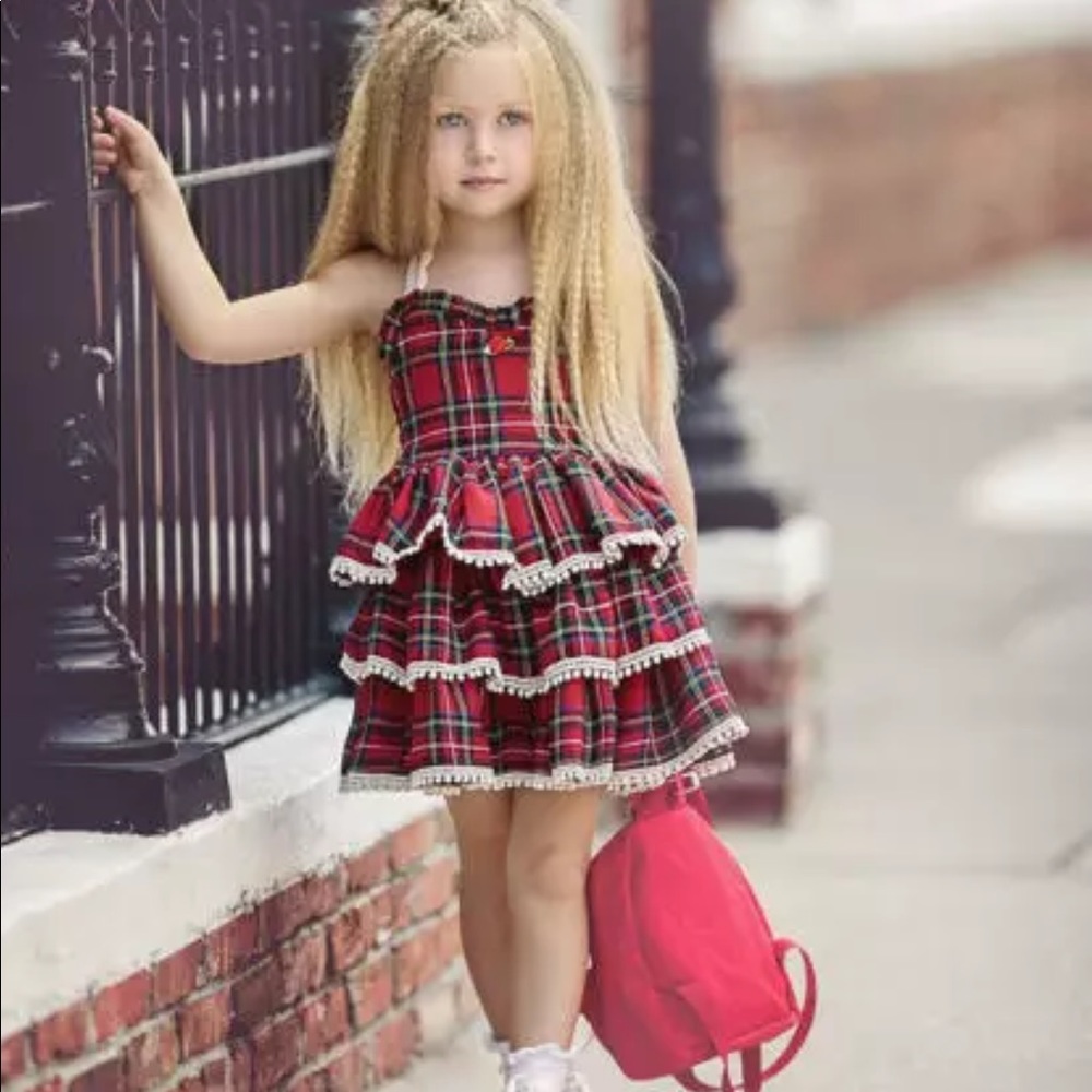 •HP! BOUTIQUE | NWT | Princess Plaid Layered Dress
